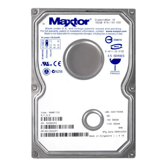 MAXTOR DiamondMax 16 160GB 5.4K 2MB ATA 3.5'' 4R160L0