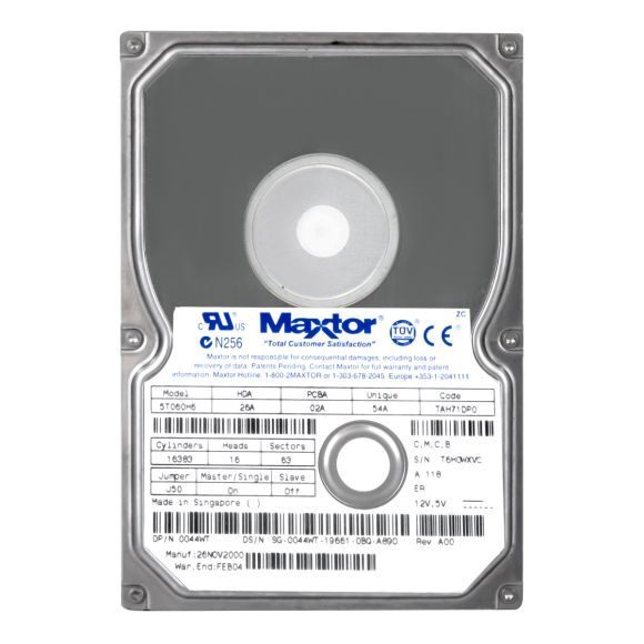 MAXTOR DiamondMax Plus 60 60GB 7.2K 2MB ATA 3.5'' 5T060H6