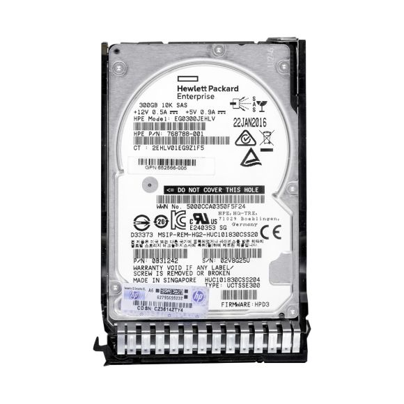 HP 653955-001 300GB 10k SAS 12G 2.5'' EG0300JEHLV