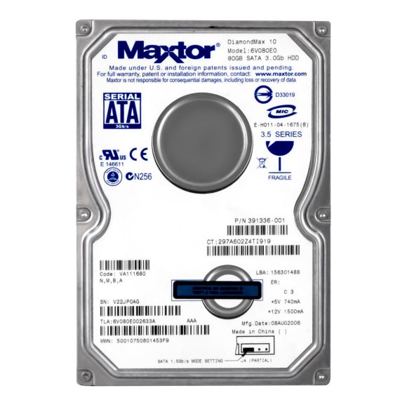 MAXTOR DiamondMax 10 80GB 7.2K 8MB SATA II 3.5'' 6V080E0