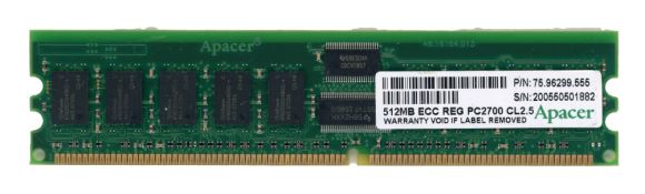 APACER 512MB DDR PC2700R 333MHz 75.96299.555 ECC REGISTERED