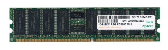 APACER 1GB DDR PC3200R 400MHz 77.G1147.332 ECC REGISTERED
