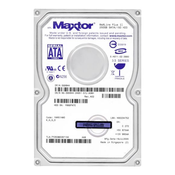MAXTOR MaXLine Plus II 250GB 7.2K 8MB SATA 3.5'' 7Y250M0