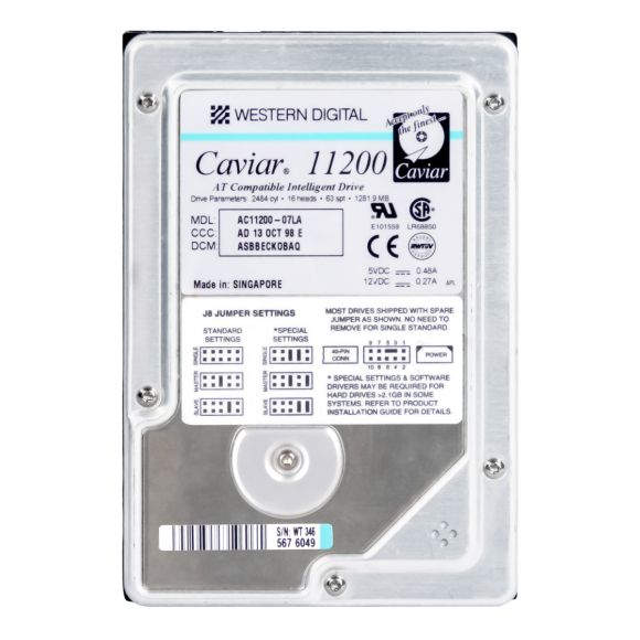 WD CAVIAR 11200 1.2GB 5.2K ATA 3.5'' AC11200-07LA
