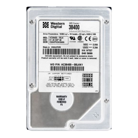 WD CAVIAR 38400 8.4GB 5.4K ATA 3.5'' AC38400-00LK