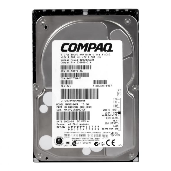 COMPAQ 233806-014 9.1GB 10K 4MB SCSI U160 3.5'' BD00975334
