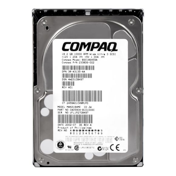 COMPAQ 233806-002 18GB 10K 8MB SCSI U160 3.5'' BD0186459A