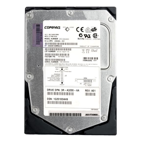 COMPAQ 235065-001 18GB 15K SCSI U160 3.5'' BF01864663