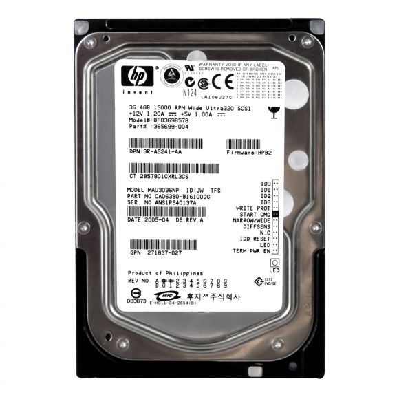 HP BF03698578 36GB U320 15K 357012-B21
