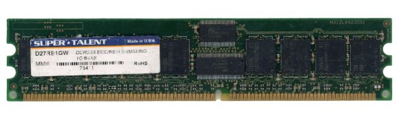 SUPER TALENT 1GB DDR PC2700R 333MHz D27RB1GW ECC REGISTERED