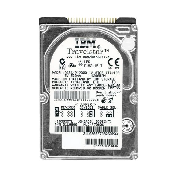 IBM TravelStar 12GN 12GB 4.2K ATA 2.5'' DARA-212000