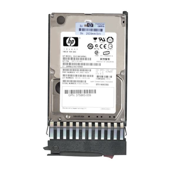 HP DG0146FAMWL 146GB 2.5" SFF 6G SAS 10K 507119-001