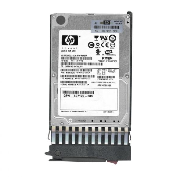 HP DG0300FAMWN 300GB 2.5" SFF 6G SAS 10K 507119-002