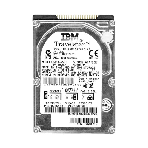 IBM 07N6454 5GB 4.2K ATA 2.5'' DJSA-205