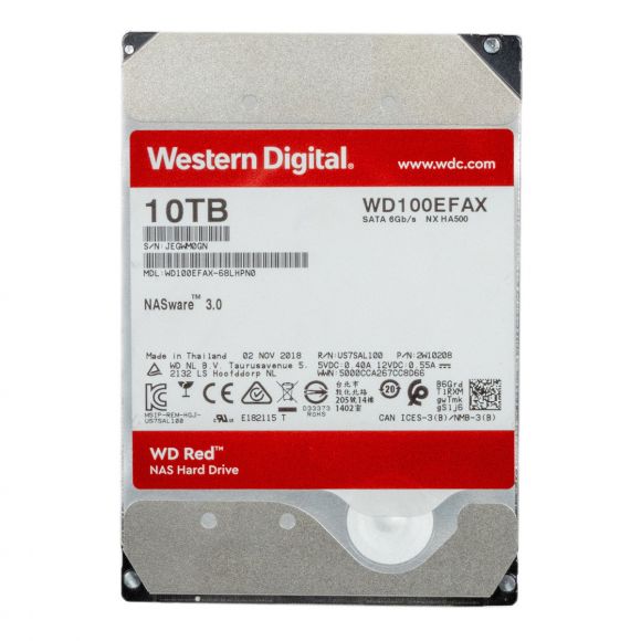 WD RED 10TB SATA III 5.4K 256MB 3.5'' WD100EFAX NX HA500 NASware 3.0
