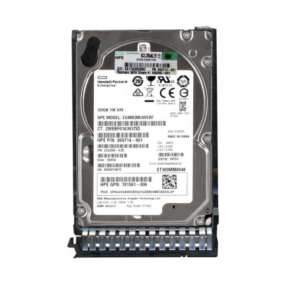 HP EG000300JWEBF 300GB 4200 RPM 2.5" SAS 12Gb/s 507284-001