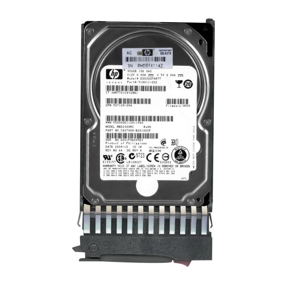 HP 518011-002 300GB 10K 16MB SAS-2 2.5'' EG0300FARTT