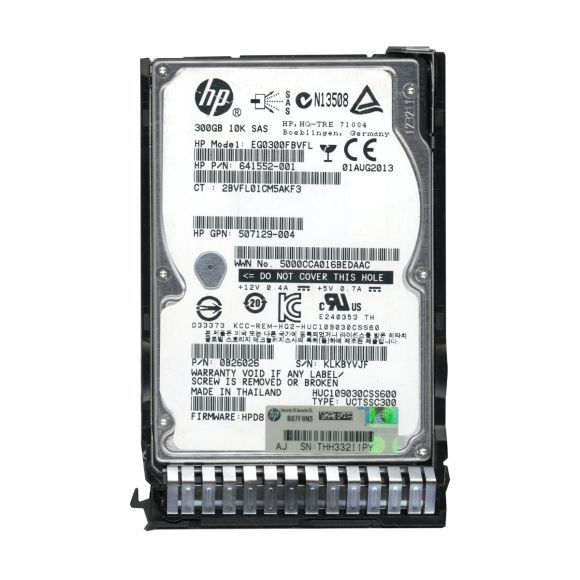 HP EG0300FBVFL 300GB 10K 64MB SAS-2 2.5'' 641552-001