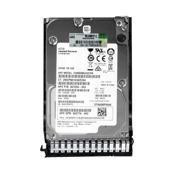 HP 867254-003 900GB 15K 256MB SAS-3 2.5'' EH000900JWCPN