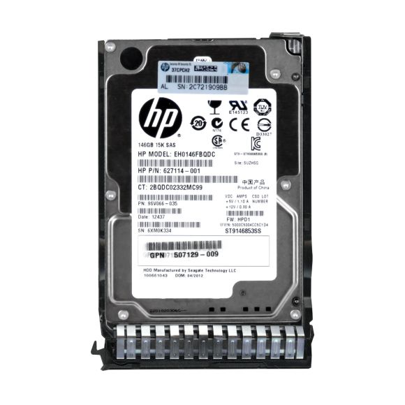 HP 627114-001 512744-001 146GB 15K 64MB SAS-2 2.5'' EH0146FBQDC