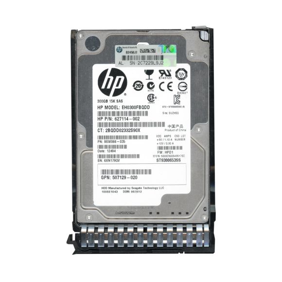 HP 627114-002 300GB 15K SAS-2 2.5'' EH0300FBQDD