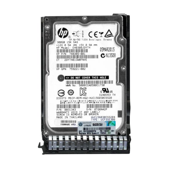 HP 748385-001 300GB 15K 128MB SAS-3 2.5'' EH0300JDYTH