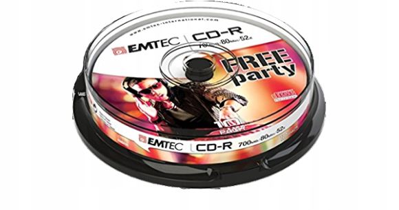EMTEC FREE PARTY CD-R 700MB 80MIN 52x 10 SZT.