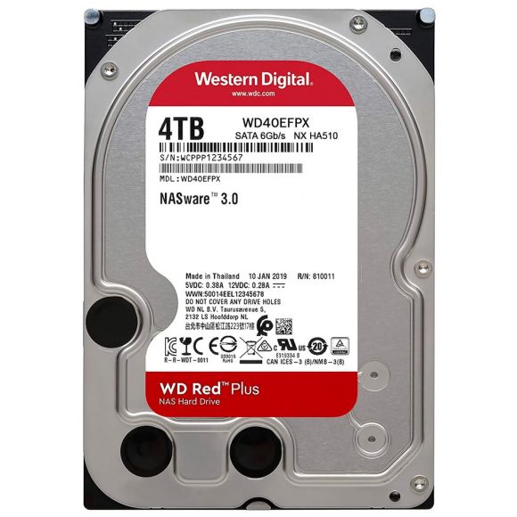 WD RED PLUS 4TB 5.4K 256MB SATA III 3.5'' WD40EFPX NASware 3.0