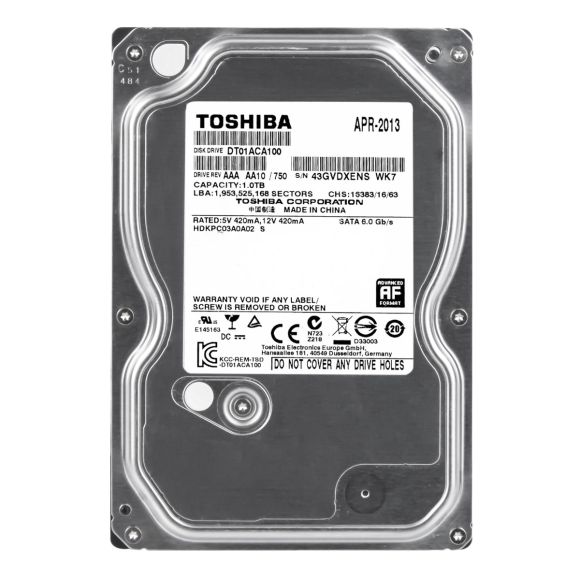 TOSHIBA 1TB 7.2K SATA III 32MB 3.5'' DT01ACA100