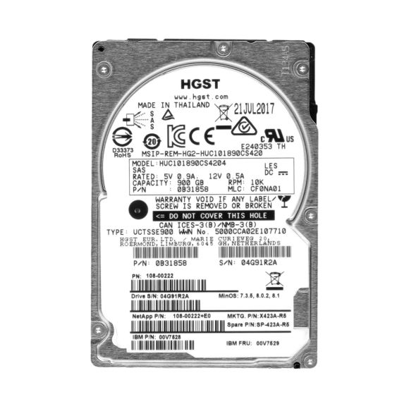 HGST 900GB 10K 128MB SAS-3 2.5'' HUC101890CS4204