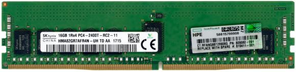 HP 809082-091 16GB DDR4 2400MHz ECC HMA82GR7AFR4N-UH