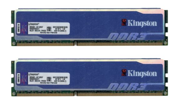 Kingston 8GB 2X4GB DDR3 1Rx8 PC3-10600E 1333MHz KHX1333C9D3B1K2/8G ECC UNBUFF