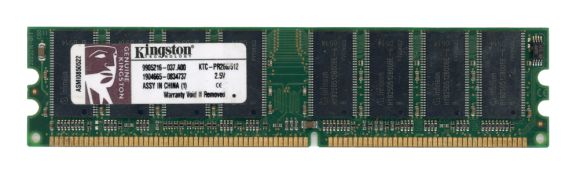 KINGSTON 512MB DDR PC2100 266MHz KTC-PR266/512 Non-ECC 9905216-037.A00