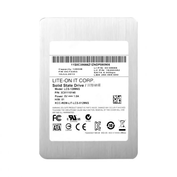 LITE-ON LCS-128M6S 128GB MLC SSD SATA III 2.5'' 3C01110145