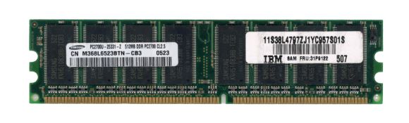 SAMSUNG 512MB DDR PC2700U 333MHz M368L6523BTN-CB3 Non-ECC