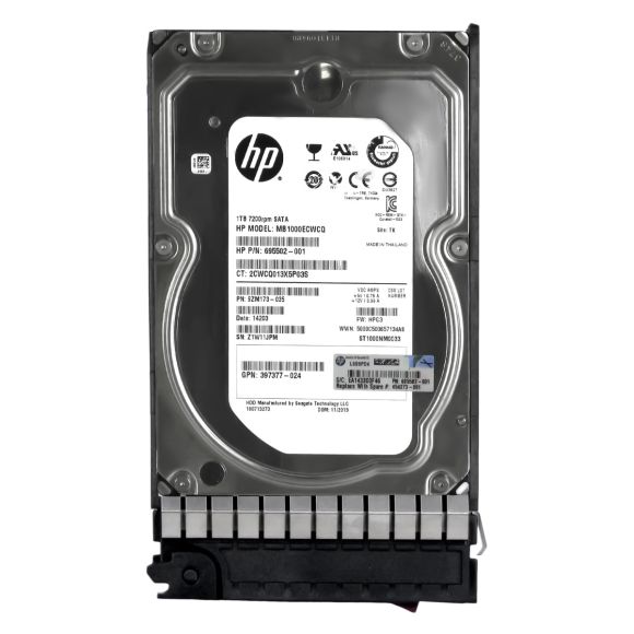 HP 695502-001 454273-001 1TB 7.2K 128MB SATA II 3.5'' MB1000ECWCQ