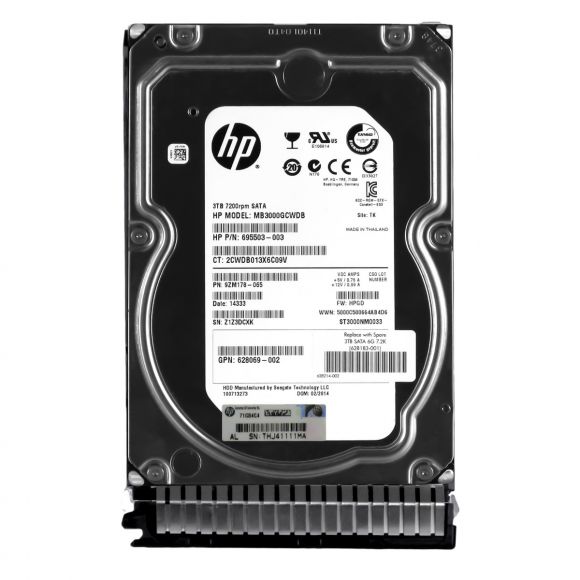 HP 695503-003 3TB SATA III 7.2K 128MB 3.5'' MB3000GCWDB