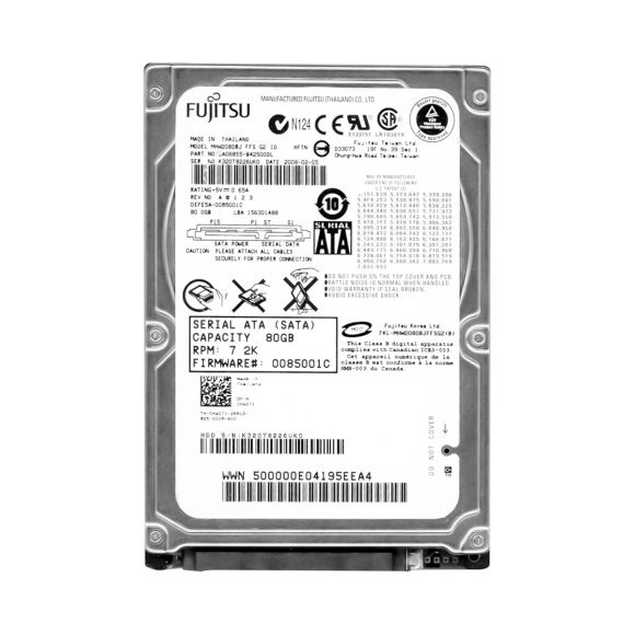 FUJITSU 80GB 7.2k 8MB SATA II 2.5'' MHW2080BJ
