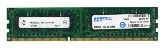 SPECTEK 4GB DDR3 2Rx8 1333MHz PC3-10600R REG ECC