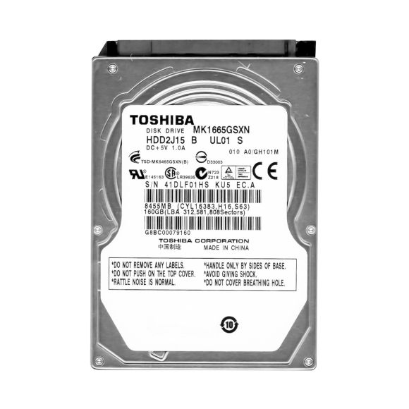 TOSHIBA MK1665GSXN 160GB 5.4k SATA II 2.5''