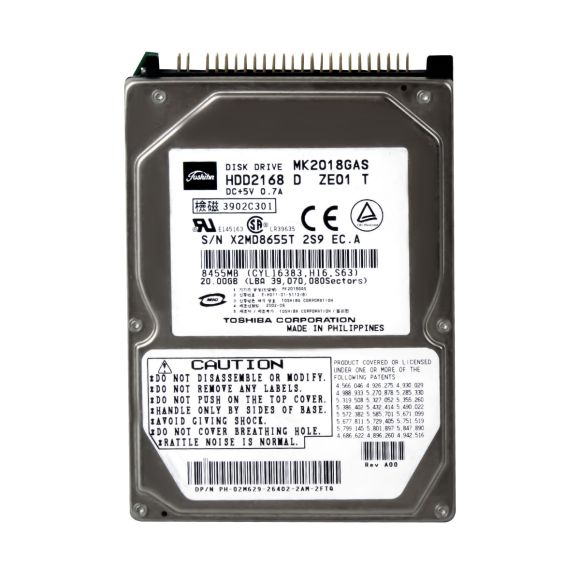 TOSHIBA MK2018GAS 20GB 4.2K ATA 2.5'' 