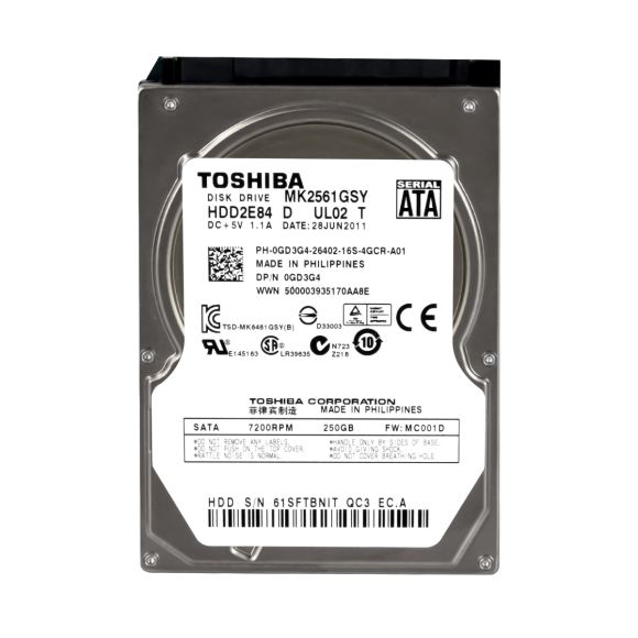 TOSHIBA 250GB 7.2K 16MB SATA II 2.5'' MK2561GSY