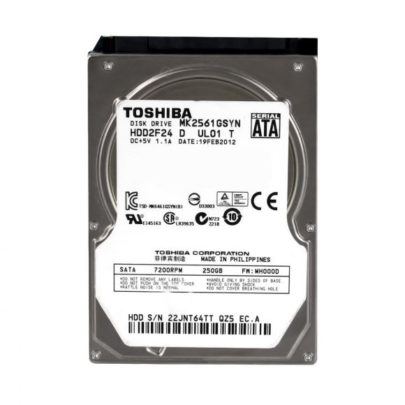 TOSHIBA 250GB 7.2K 16MB SATA II 2.5'' MK2561GSYN