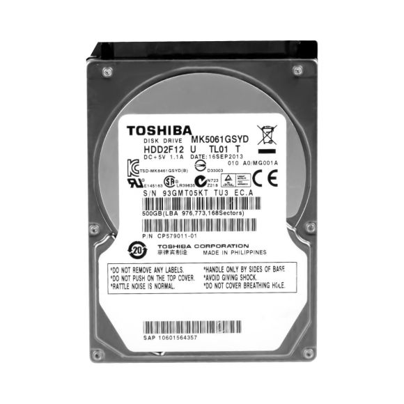 TOSHIBA 500GB 7.2k 16MB SATA II 2.5'' MK5061GSYD
