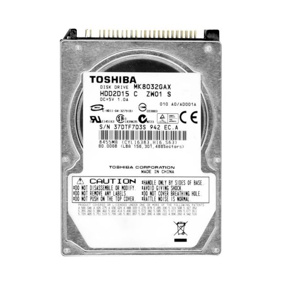 TOSHIBA 80GB 5.4K 8MB ATA 2.5'' MK8032GAX