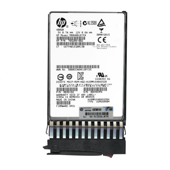 HP 765289-002 400GB SAS-3 MLC 2.5'' MO0400JEFPA