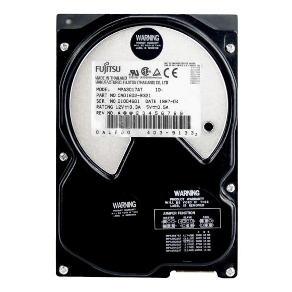 FUJITSU MPA3017AT 1.7 GB IDE S26361-H360-V100