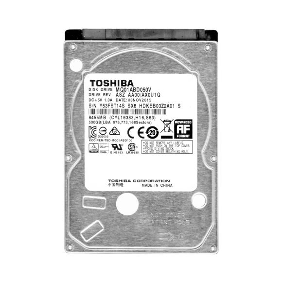TOSHIBA 500GB 5.4k 8MB SATA II 2.5'' MQ01ABD050V