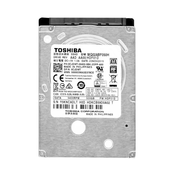 TOSHIBA 500GB 5.4k 64MB SATA III 2.5'' MQ02ABF050H