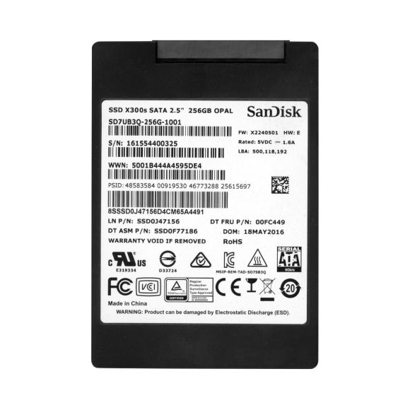 SanDisk X300s 256GB SATA 6Gb/s 2.5'' SD7UB3Q-256G-1001